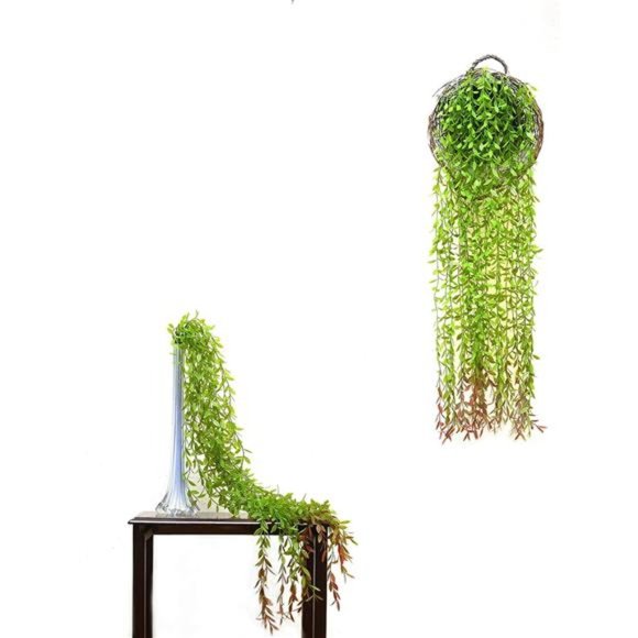 Walnut Home Hanging Leaves 6Pcs Vine Garland Eucalyptus Garland Artificial Vines - Picture 2 of 5